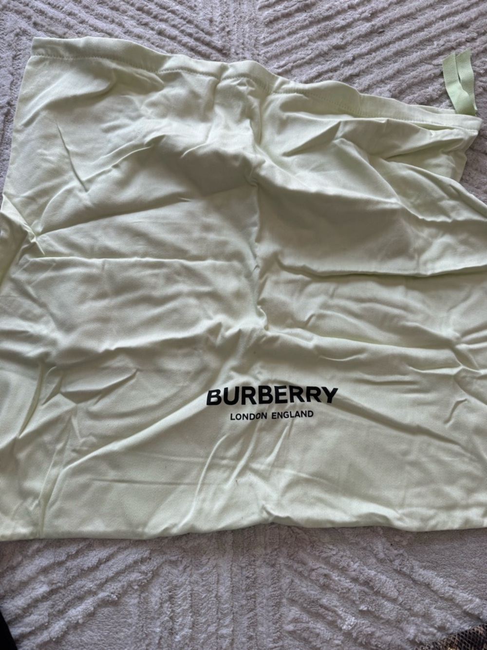 Burberry Beige Check Messenger Bag with Black Trim and Red Accent - Picture 2 of 5